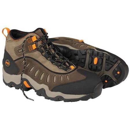 Size 10-1/2W Men's Hiker Boot Steel Work Boot, Brown
