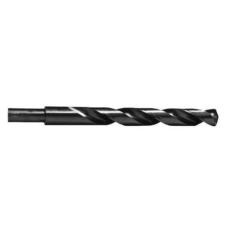 25/64 Black Oxide Jobber Length Drill Bit, Shank Dia.: 3/8