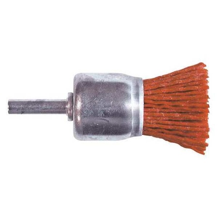 End Brush,Fine Nylon,150 Grit,1 In.