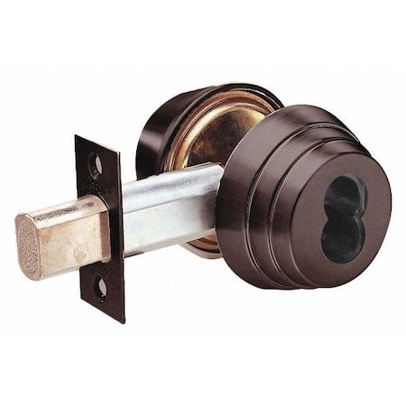 Deadbolt,Cylindrical,Dark Bronze Finish