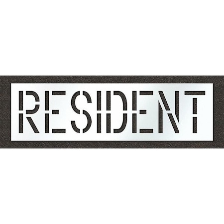 Pavement Stencil,Resident, STL-108-71830