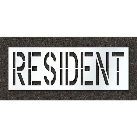 Pavement Stencil,Resident, STL-108-72430