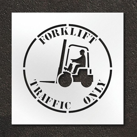 Pavement Stencil,Forklift Traffic Only, STL-108-12412