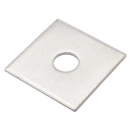 Square Washer, Fits Bolt Size 1/2 In 18-8 Stainless Steel, Plain Finish