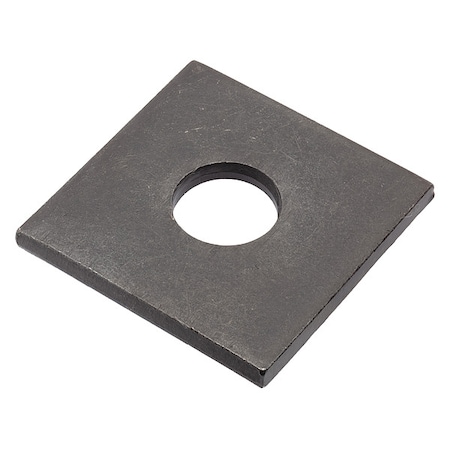 Square Washer, Fits Bolt Size 5/8 In Low Carbon Steel, Black Oxide Finish