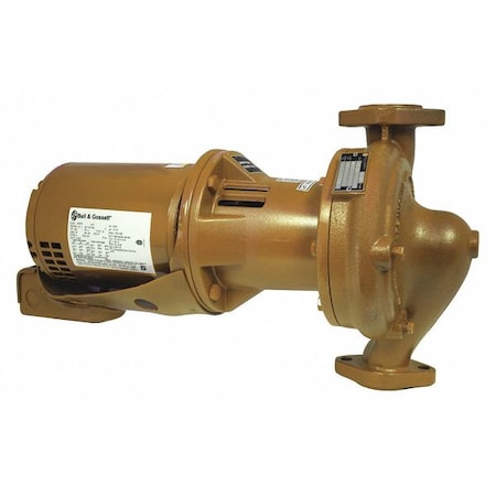 HVAC Circulating Pump, 1/4 Hp, 115V/208V-230V, 1 Phase, Flange Connection