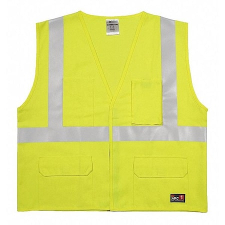 High Visibility Vest,Yellow/Grn,4XL/5XL