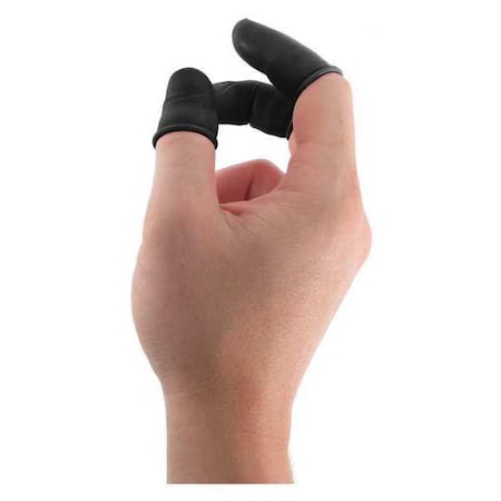Black ESD Finger Cots 7in Medium,PK5
