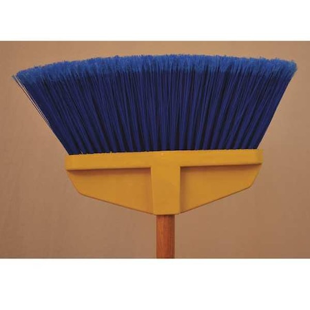 Blue Flagged Upright Broom, Poly Block, Smooth Semi-smooth