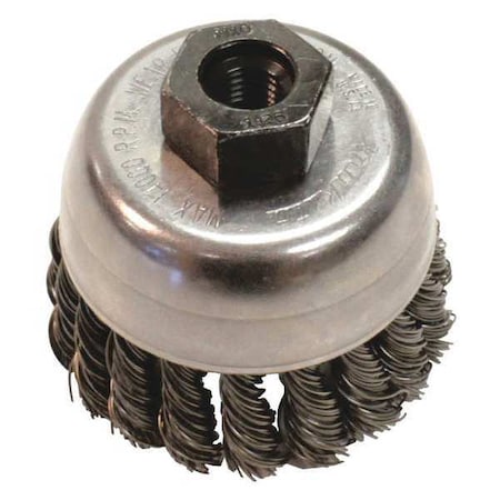 2-3/4 Knot Wire Cup Brush, M10 X 1.25