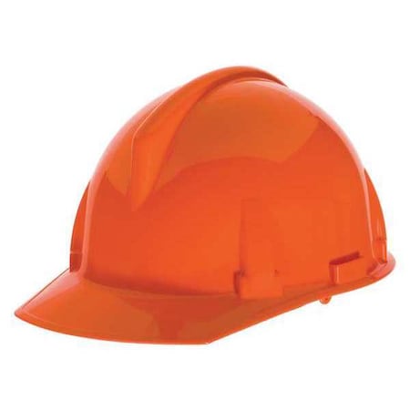 Front Brim Hard Hat, Type 1, Class E, Ratchet (4-Point), Bright Orange