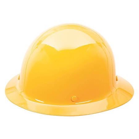 Full Brim Hard Hat, Ratchet (4-Point), Yellow