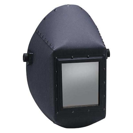 Fiber Shell Welding Helmet, 4.5x5.25 Safety Plate Black 4/Cs