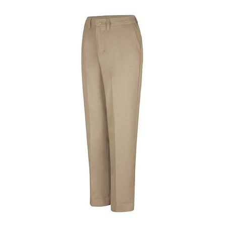 Womens Khaki Side Elastic Workpant