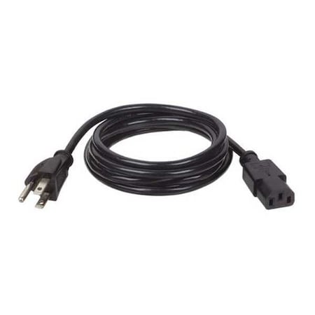 Power Cord, 5-15P To C13, 10A, 18AWG, 10ft