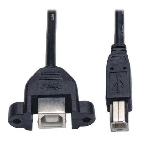 USB 2.0 Cable,Hi-Speed,B,panel B,M/F,1ft