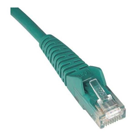 Cat6 Cable,Snagless,Molded,Green,12ft