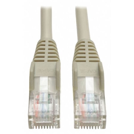 Cat5e Cable,Snagless,Molded,M/M,Gray,5ft