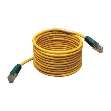 Cat5e Cable,Cross-over,Yellow,25ft