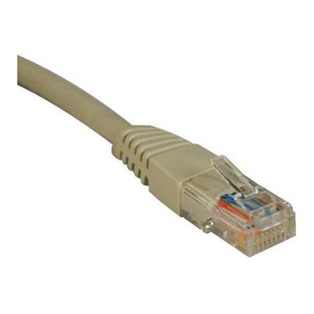 Cat5e Cable,Molded,RJ45 M/M,Gray,4ft