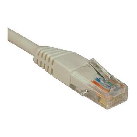 Cat5e Cable,Molded,RJ45 M/M,White,6ft