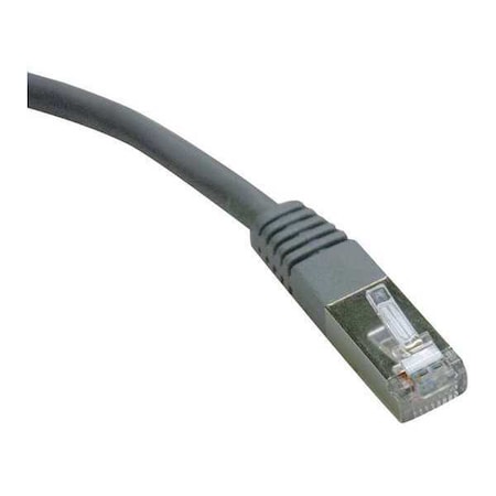 Cat6 Cable,Molded,Shielded,M/M,Gray,25ft