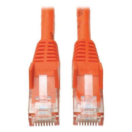 Cat6 Cable,Snagless,Molded,Orange,7ft