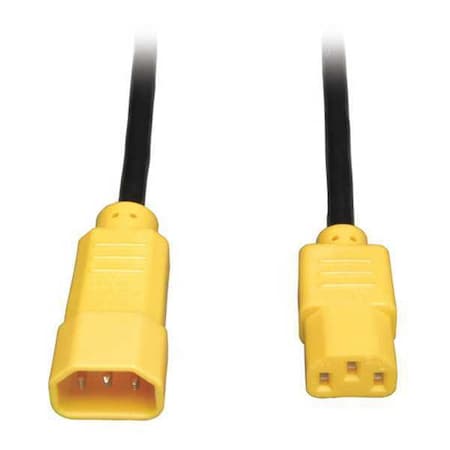 Power Cord, C14 To C13, 10A, 18AWG, 4ft, Max. Amps: 10