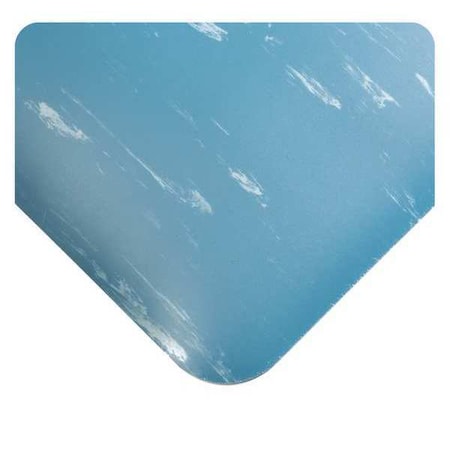 UltraSoft Tile Top Mat, Blue, 16 Ft. L X 3 Ft. W, PVC Surface With PVC Sponge, 7/8 Thick