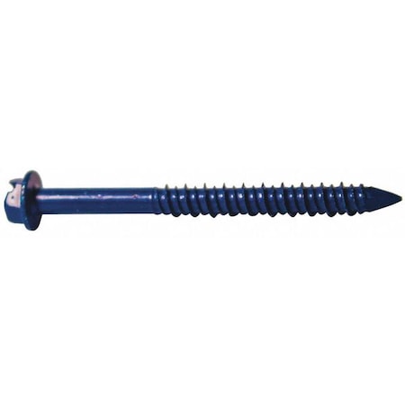 Conset Concrete Screw, 3/16 Dia., Hex, 1 1/4 In L, Steel 100 PK