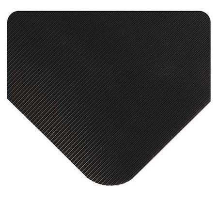 Switchboard Corrugated Mat, Black, 3 Ft. L X 3 Ft. W, PVC Surface With Nitrile Infused Sponge