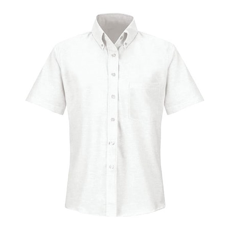 Wmns White Drs Shirt 60/40 Oxf S/S