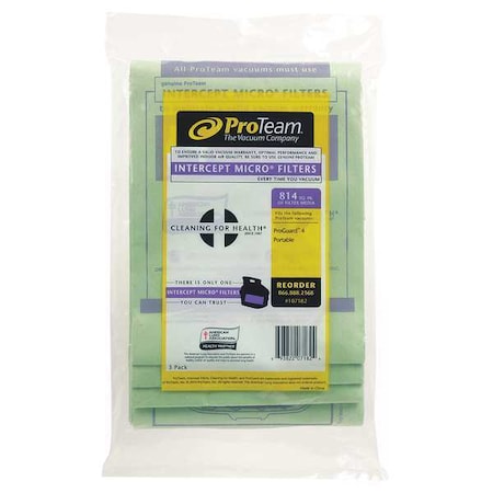 Intercept Micro Filter Bag, Fits ProGuard Wet/Dry 4 Gal 3/PK