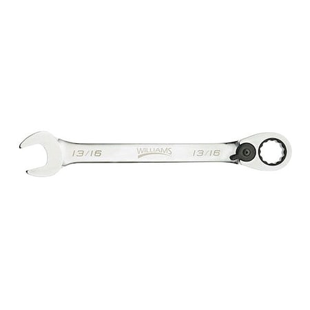 Williams Ratcheting Combo Wrench,12 Pt.,7/16