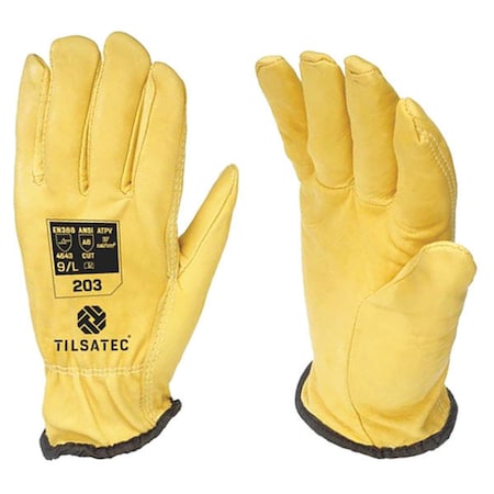 Cut Resistant Driver Gloves, A6 Cut Level, Uncoated, 7, 1 PR