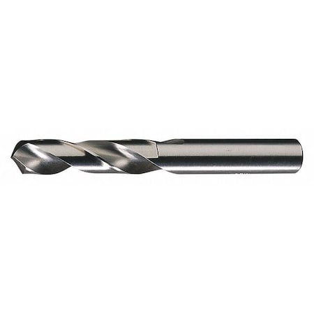 Screw Machine Drill Bit, 3/32 In Size, 118  Degrees Point Angle, High Speed Steel, Bright Finish