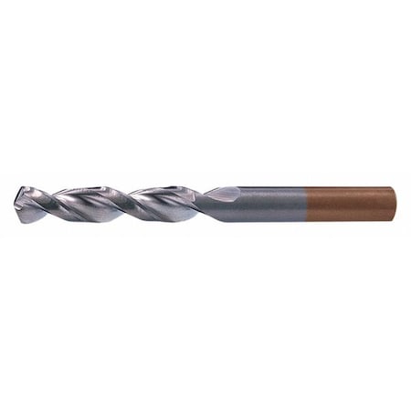 Screw Machine Drill Bit, 5/64 In Size, 135  Degrees Point Angle, Cobalt, TiCN Finish