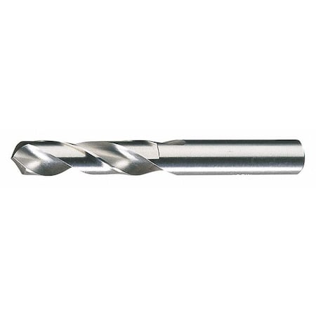 Screw Machine Drill Bit, 25/64 In Size, 135  Degrees Point Angle, High Speed Steel, Bright Finish