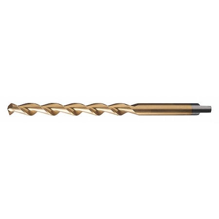 118° HSS Parabolic  Taper Length Drill Cleveland 2565-TN TiN HSS RHS/RHC 23/64