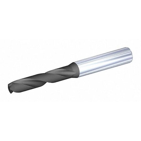 Carbide Drill, 14.40 Mm Size, 140  Degrees Point Angle, Solid Carbide, TiAlN Finish, Straight Shank