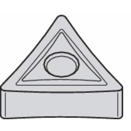 Triangle Turning Insert, Triangle, 3/8 In, TNGP, 0.0312 In, Carbide