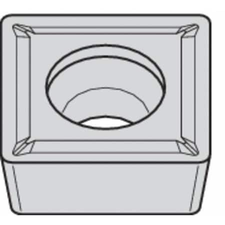 Square Turning Insert, Square, 3/8 In, SCMT, 1/64 In, Carbide