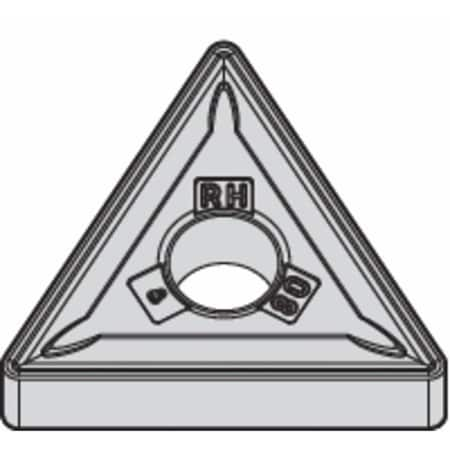 Triangle Turning Insert, Triangle, 3/8 In, TNMG, 0.0312 In, Carbide