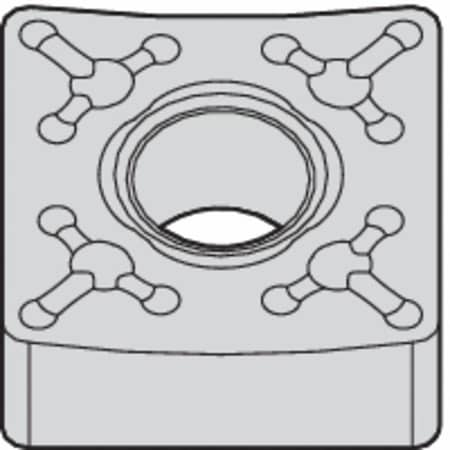 Square Turning Insert, Square, 1/2 In, SNMM, 1/32 In, Carbide