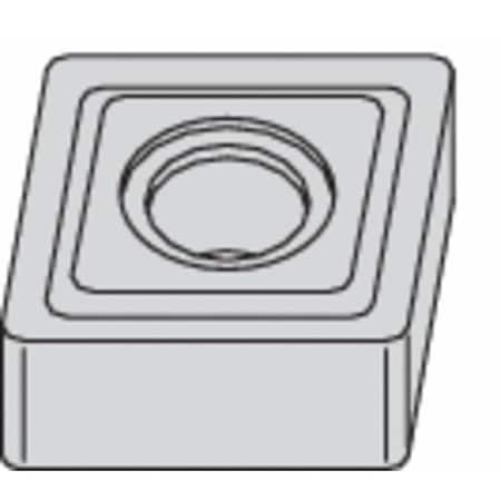 Diamond Turning Insert, Diamond, 1/2 In, CNMG, 80  Degrees, 1/64 In, Carbide