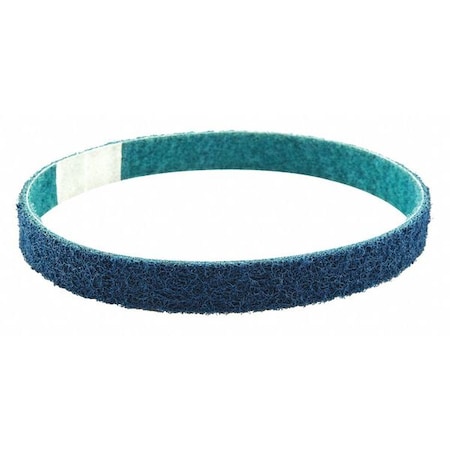 Sanding Belt, 3/4 In W, 18 In L, Non-Woven, Aluminum Oxide, 150 Grit, Fine, D0935, Blue