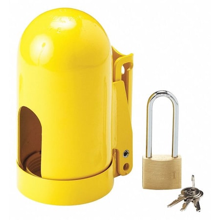 Locking Cylinder Cap,Yellow,Steel