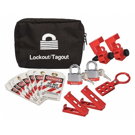Portable Lockout Kit,Black,4-3/4 H