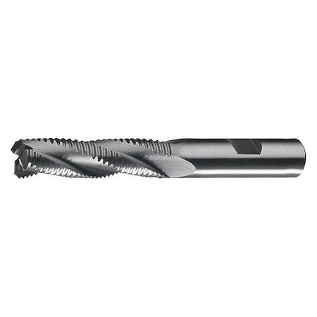 4-Flute Cobalt 8% Coarse Square Single Roughing End Mill Cleveland RG8 Bright 3/8x3/8x1-1/2x3-1/4