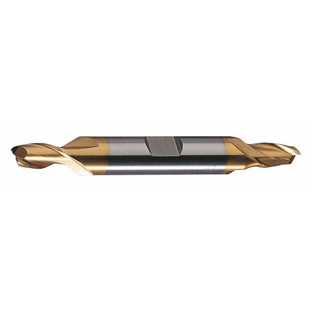 2-Flute HSS Square Double End Mill Cleveland HD-2-TN TiN 3/16x3/8x7/16x3-1/4